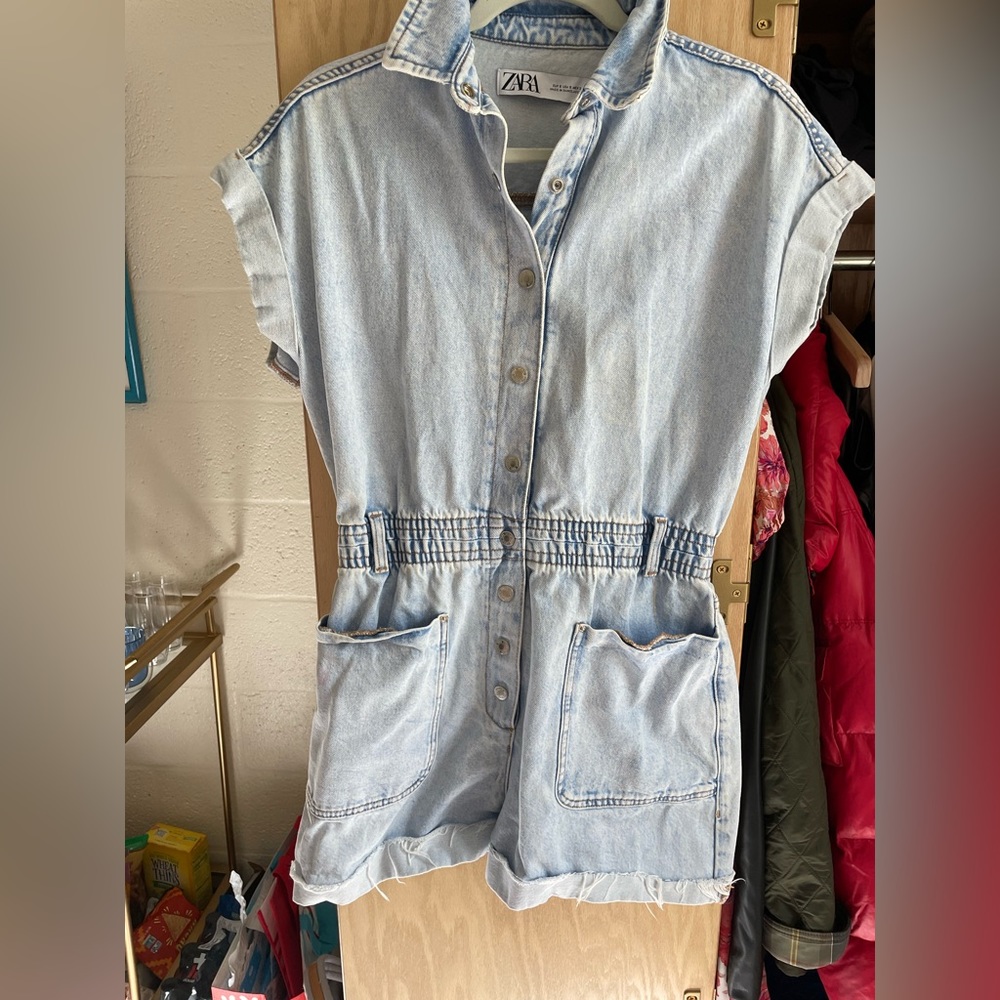 Zara Denim Romper